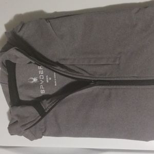 SPYDER MEN'S HOODIE SIZE MEDIUM FULL ZIP GREY NWOT